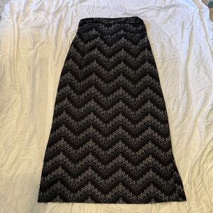 Black and Gray Chevron Women's Skirt